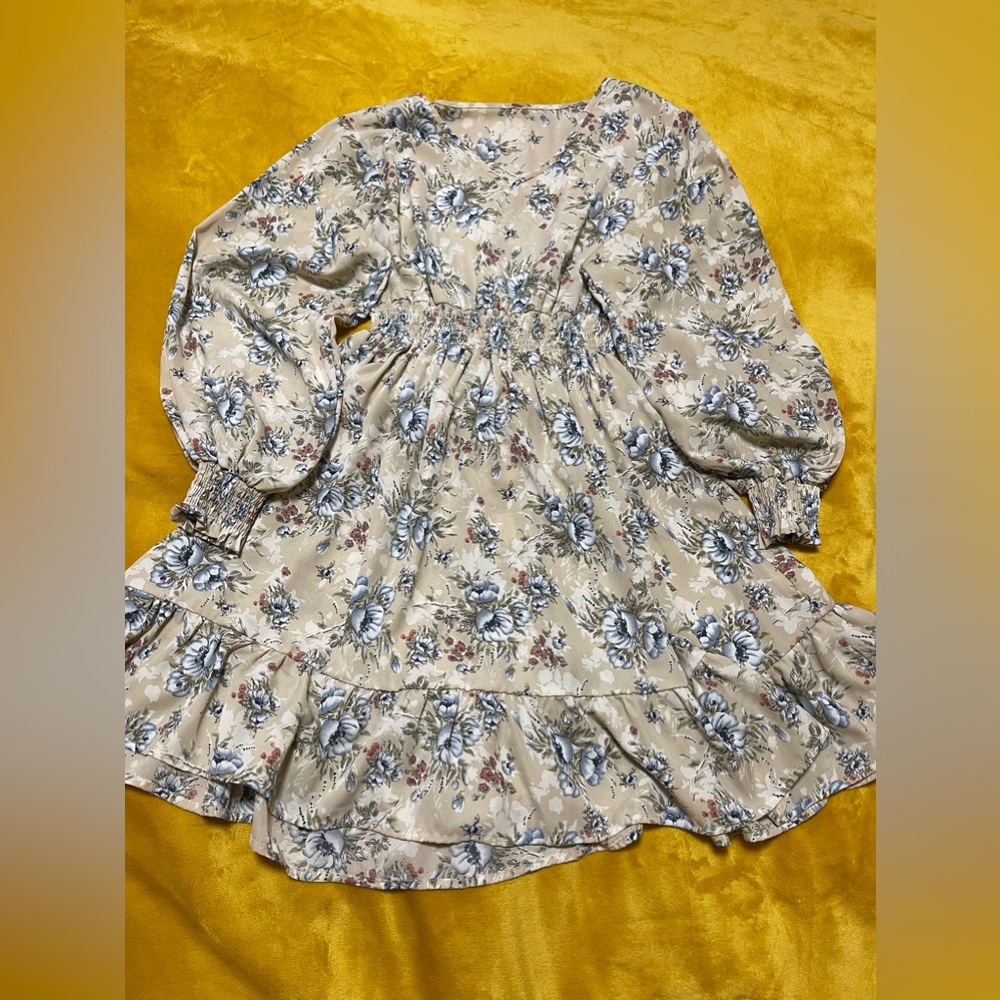 Dress Womens Size Large Floral Babydoll Swing